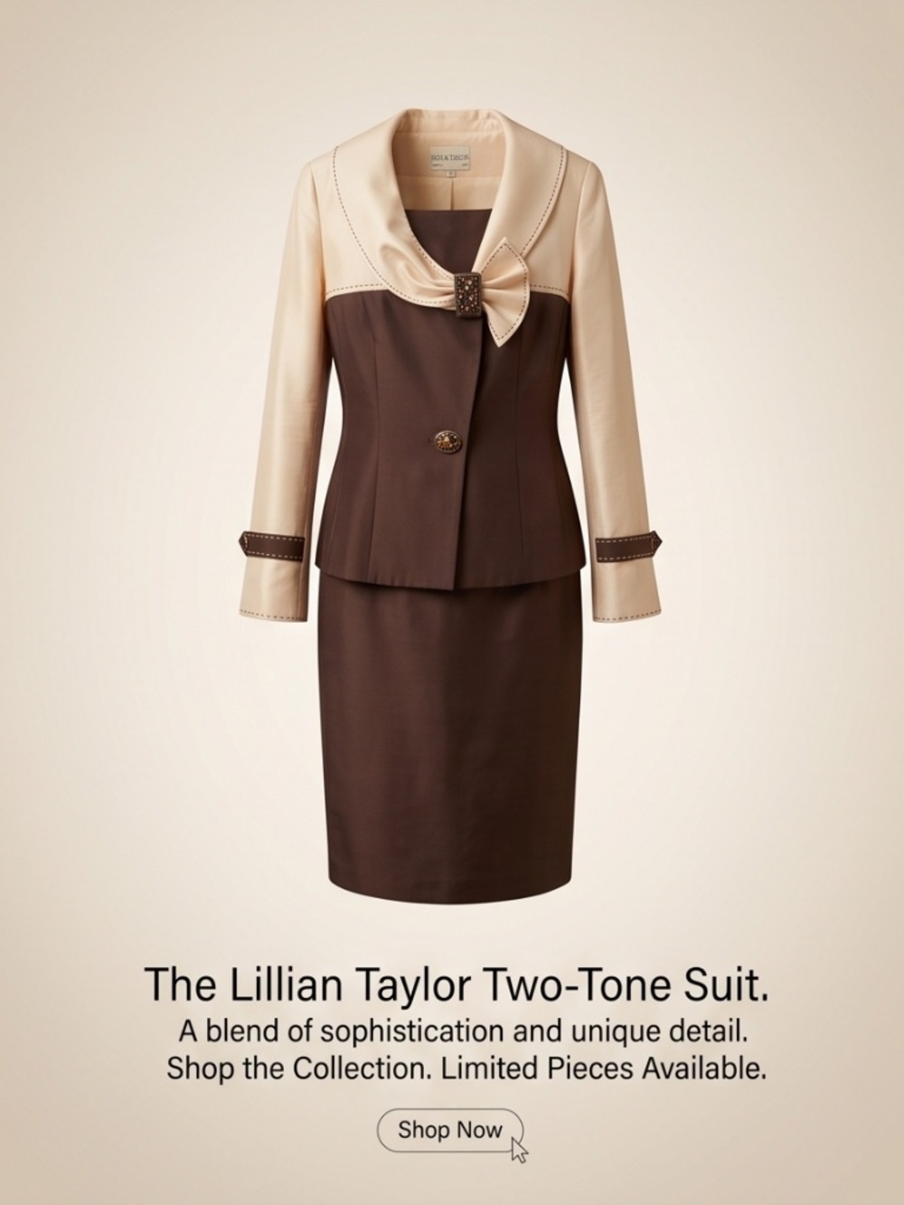 Lilly and Taylor 2 Tone Suit